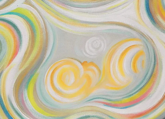 This Artist Transforms Black-And-White Sonograms Into Colorful Paintings