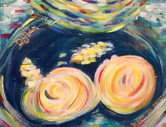 This Artist Transforms Black-And-White Sonograms Into Colorful Paintings