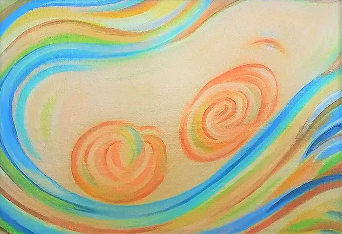 This Artist Transforms Black-And-White Sonograms Into Colorful Paintings