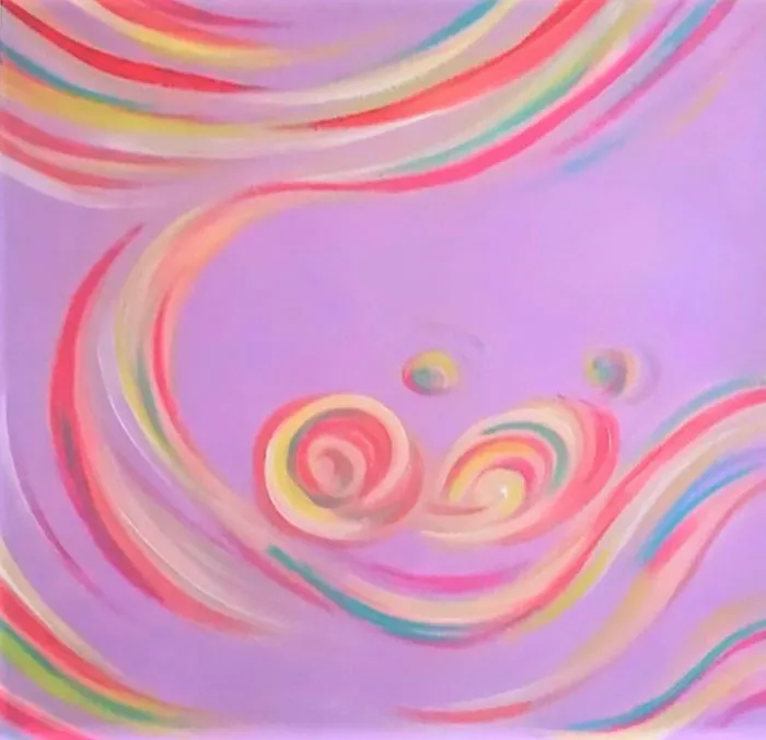 This Artist Transforms Black-And-White Sonograms Into Colorful Paintings