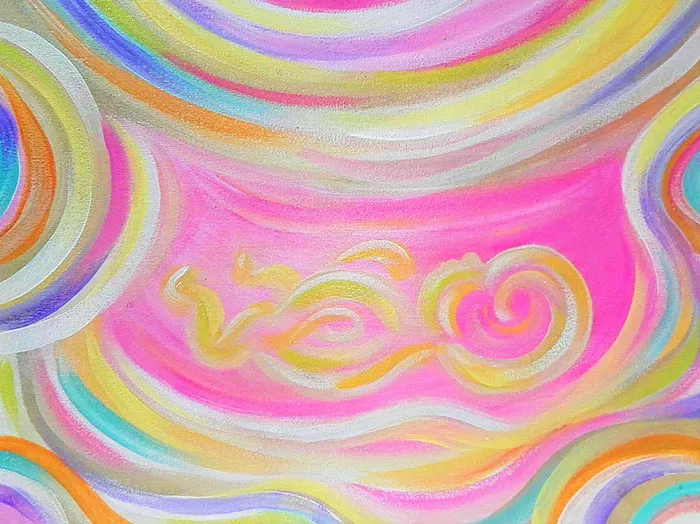 This Artist Transforms Black-And-White Sonograms Into Colorful Paintings