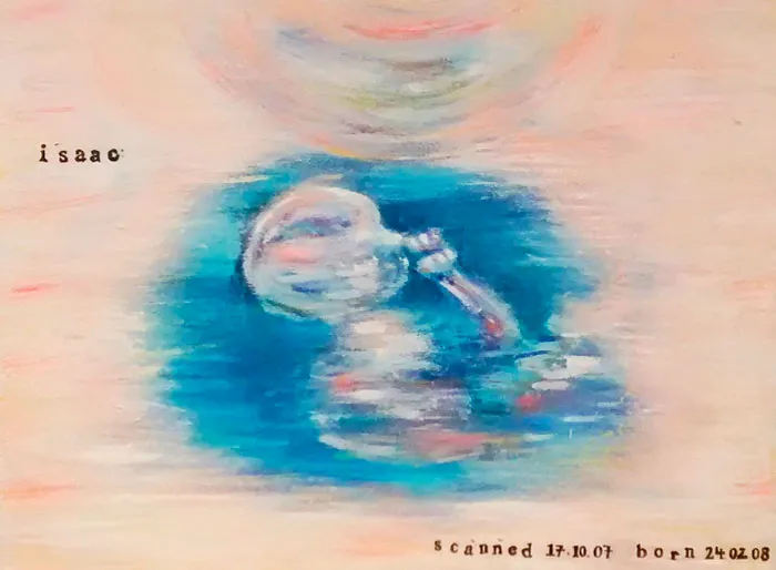 This Artist Transforms Black-And-White Sonograms Into Colorful Paintings