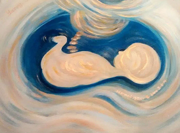 This Artist Transforms Black-And-White Sonograms Into Colorful Paintings