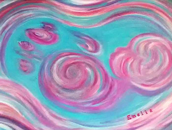 This Artist Transforms Black-And-White Sonograms Into Colorful Paintings