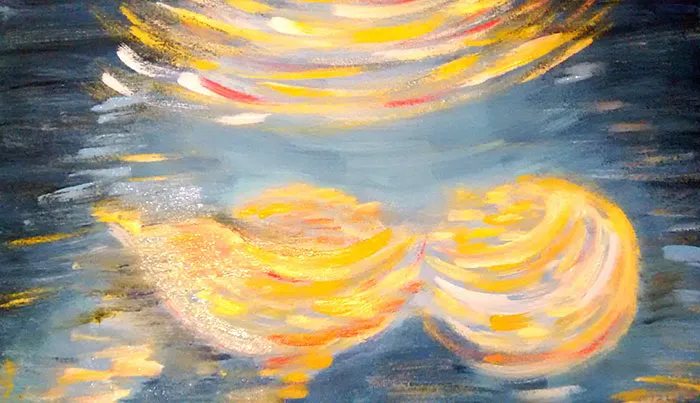 This Artist Transforms Black-And-White Sonograms Into Colorful Paintings