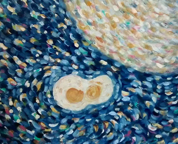 This Artist Transforms Black-And-White Sonograms Into Colorful Paintings