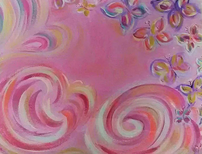 This Artist Transforms Black-And-White Sonograms Into Colorful Paintings