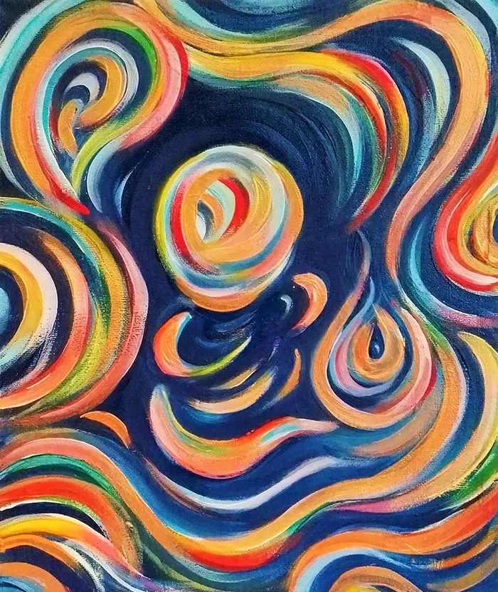 This Artist Transforms Black-And-White Sonograms Into Colorful Paintings