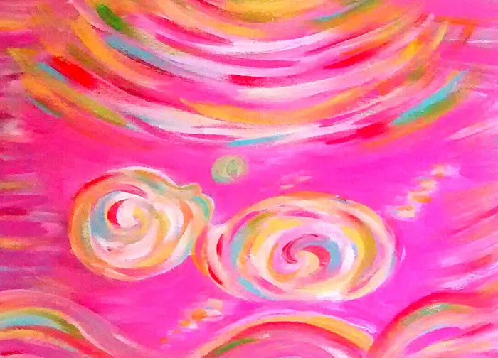 This Artist Transforms Black-And-White Sonograms Into Colorful Paintings