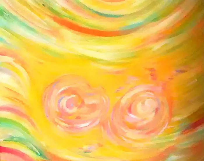 This Artist Transforms Black-And-White Sonograms Into Colorful Paintings