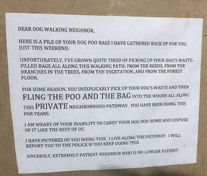 Signed, Patient Neighbor Who Is No Longer Patient