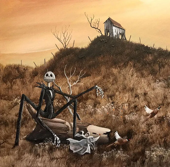 Este artista sigue pintando personajes de la cultura pop en viejas pinturas de 2ª mano (Nuevas imágenes)