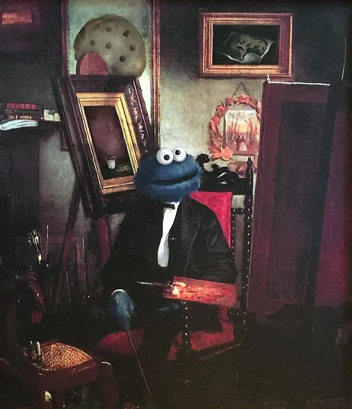 Este artista sigue pintando personajes de la cultura pop en viejas pinturas de 2ª mano (Nuevas imágenes)