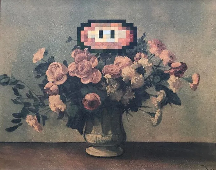 Este artista sigue pintando personajes de la cultura pop en viejas pinturas de 2ª mano (Nuevas imágenes)