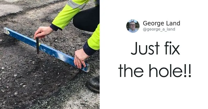 The Internet Can't Stop Trolling This County's Tweet Showing How They Deal With Potholes