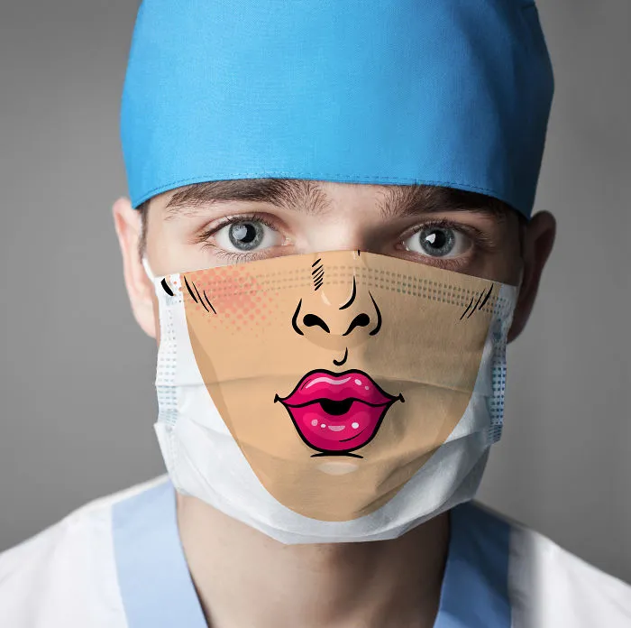 I Created Funny Surgical Masks To Make Visits To The Hospital Easier