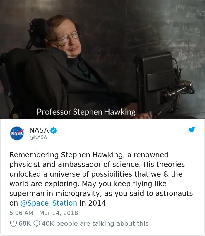 Stephen Hawking Dies At 76, And Here's How The Internet Responds
