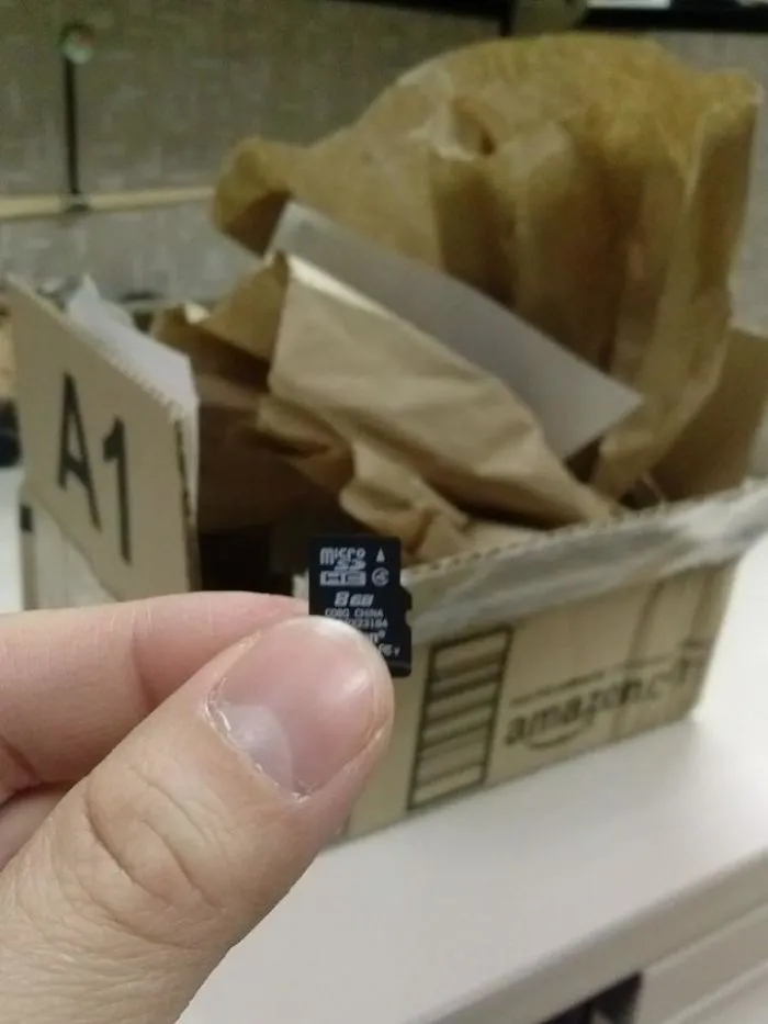 Creo que la caja no era lo bastante grande