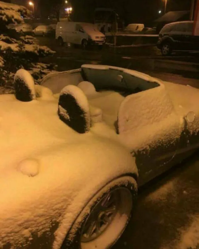Le dijimos que iba a nevar... él se rió y dijo que no