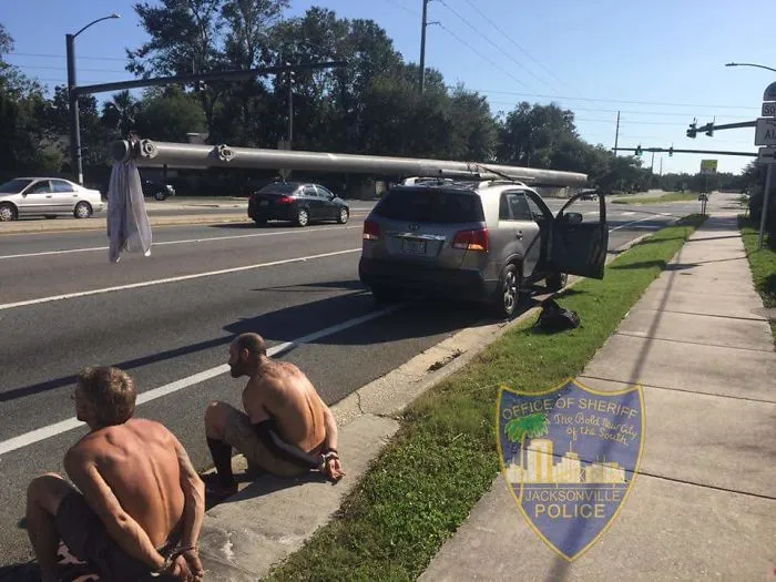 There Was An Attempt To Steal A Light Pole