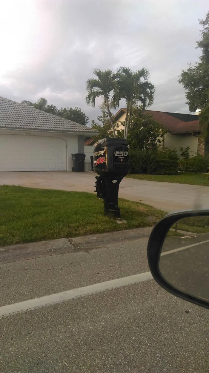 This Guy's Mailbox Is A Boat Engine