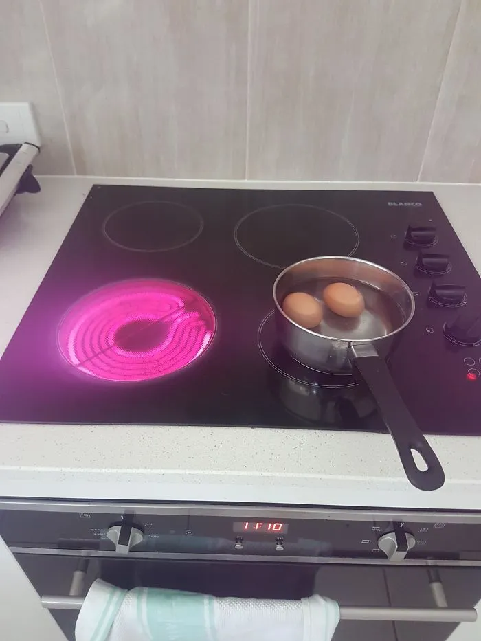When You Come Back To Eat Your Eggs That Have Definitely Been Boiling For Long Enough By Now