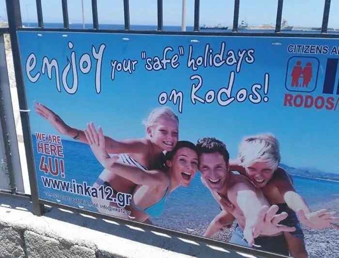 The Quotation Marks On This Sign Gives It A Malevolent Undertone...