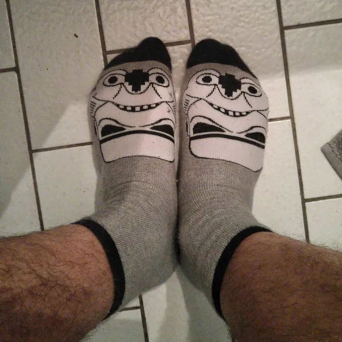 I Thought These Star Wars Socks Were Really Cool Until I Put Them On And Saw This Face Staring Back At Me