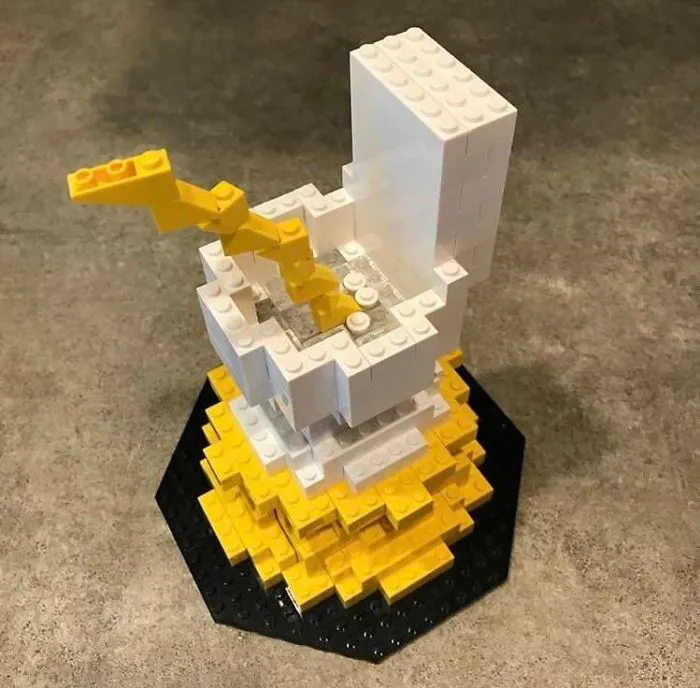 So The 2-Year-Old Is Potty Training And This Is What The 10-Year-Old Comes Up With. "It's A Trophy For When He Is All Trained"