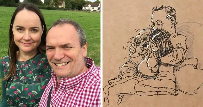 Disney Animator Illustrates Life With Two Children After His Wife Dies, And It Will Break Your Heart