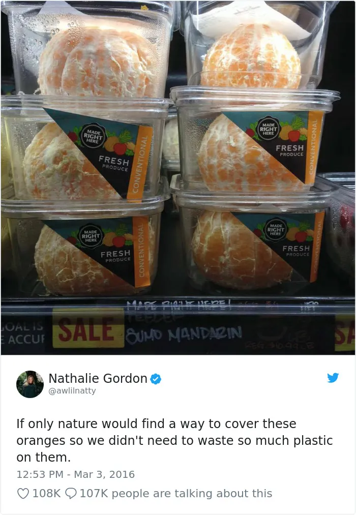 Si tan solo la naturaleza encontrara una forma de cubrir estas naranjas para no tener que usar tanto plástico en ellas