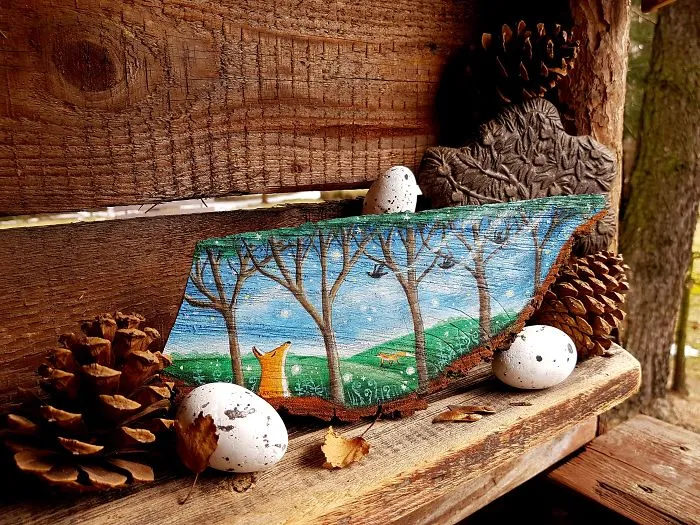 I Paint Magical Starry Scenes On Scavenged Wood (30 Pics)