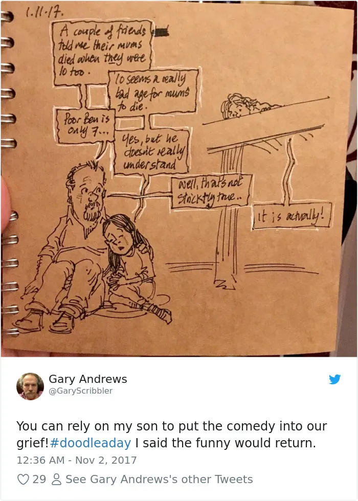 Disney Animator Illustrates Life With Two Children After His Wife Dies, And It Will Break Your Heart