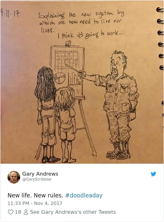 Disney Animator Illustrates Life With Two Children After His Wife Dies, And It Will Break Your Heart