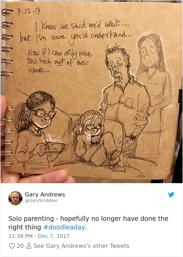 Disney Animator Illustrates Life With Two Children After His Wife Dies, And It Will Break Your Heart