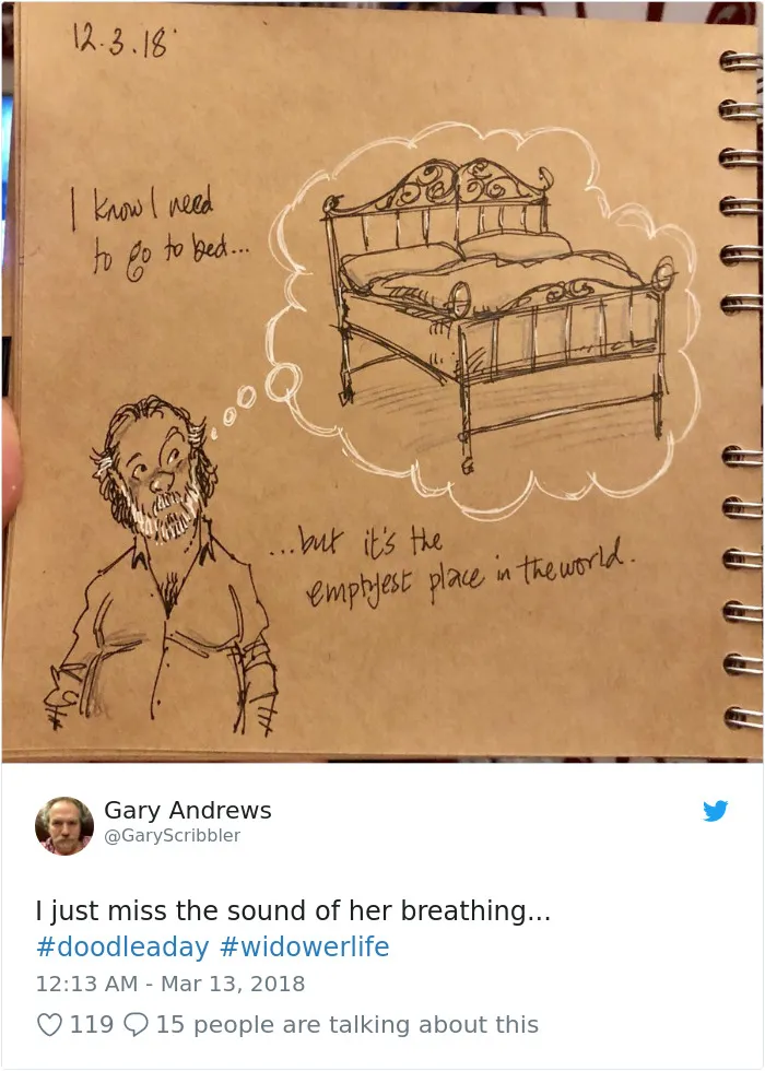 Disney Animator Illustrates Life With Two Children After His Wife Dies, And It Will Break Your Heart
