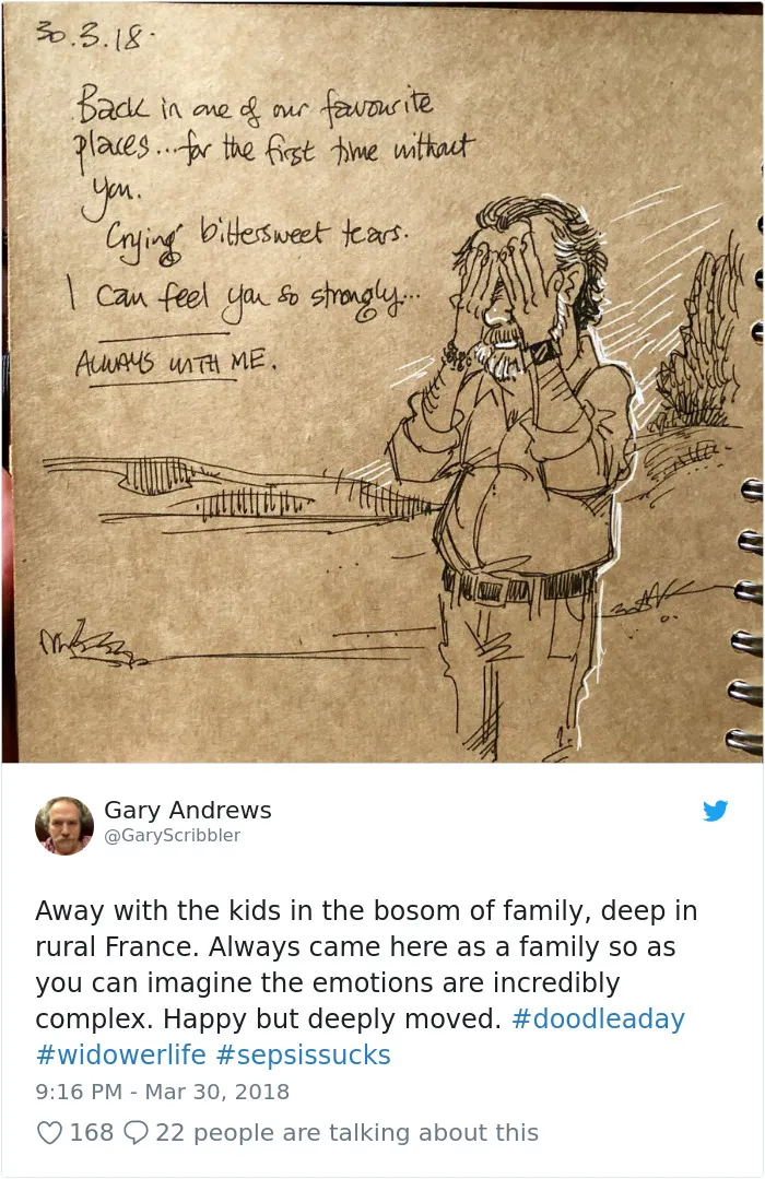 Disney Animator Illustrates Life With Two Children After His Wife Dies, And It Will Break Your Heart