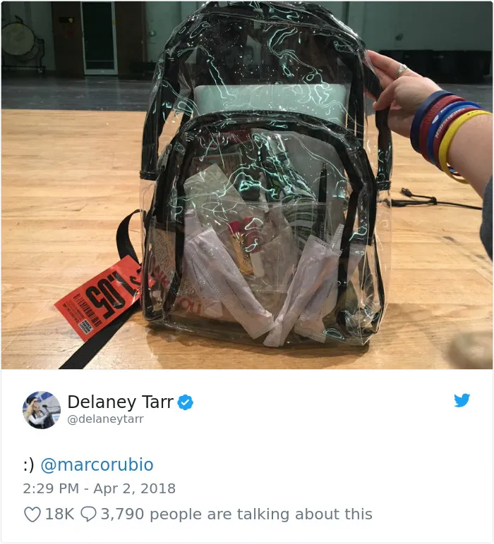 Parkland Students Are Trolling Their Mandatory Clear Backpacks By Carrying Things That Scare Conservatives The Most