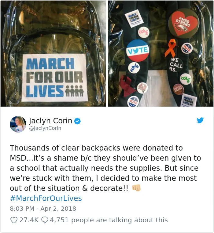 Parkland Students Are Trolling Their Mandatory Clear Backpacks By Carrying Things That Scare Conservatives The Most