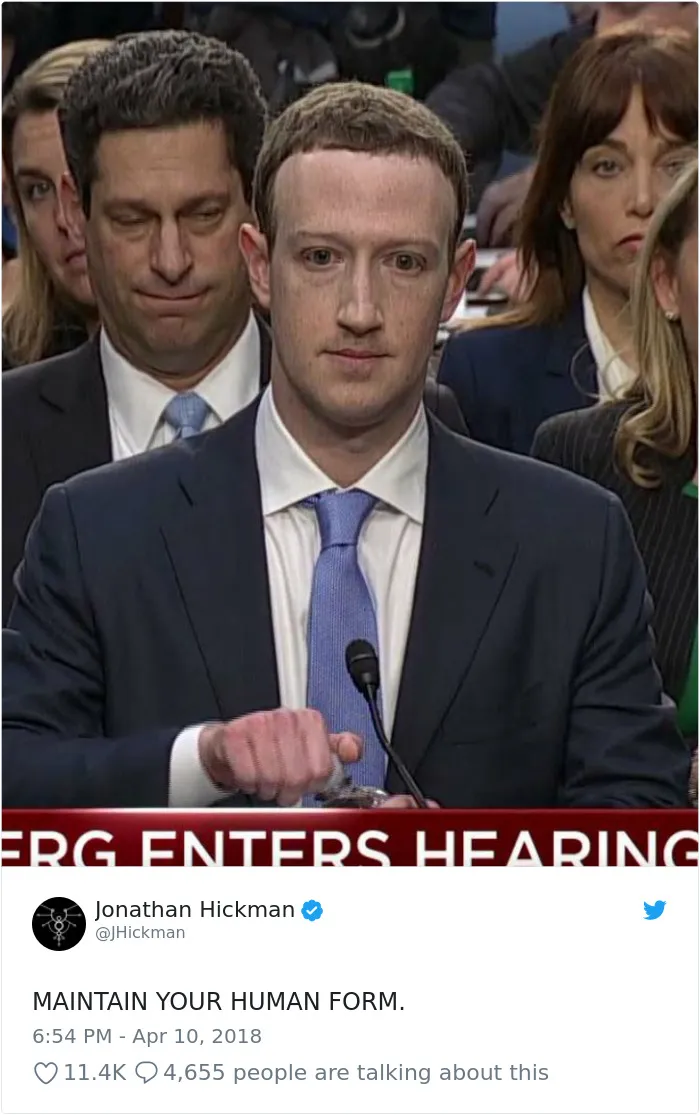 58 Hilarious Ways The Internet Trolled Mark Zuckerberg Testifying Before Congress