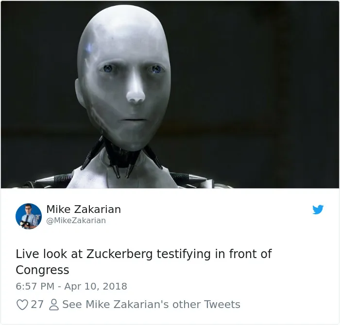 58 Hilarious Ways The Internet Trolled Mark Zuckerberg Testifying Before Congress