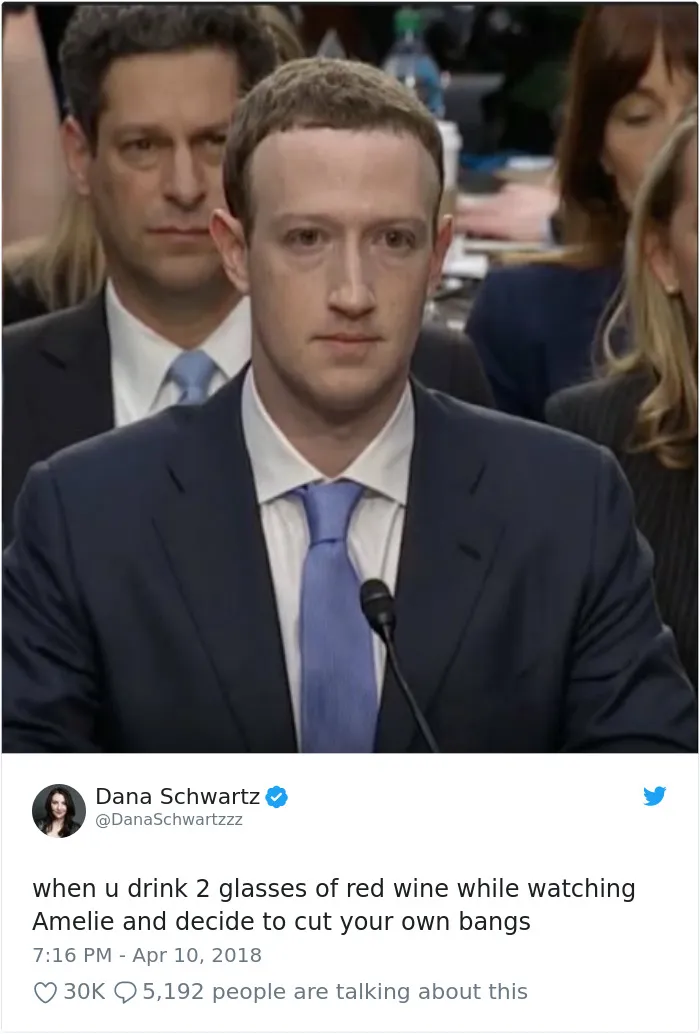 58 Hilarious Ways The Internet Trolled Mark Zuckerberg Testifying Before Congress