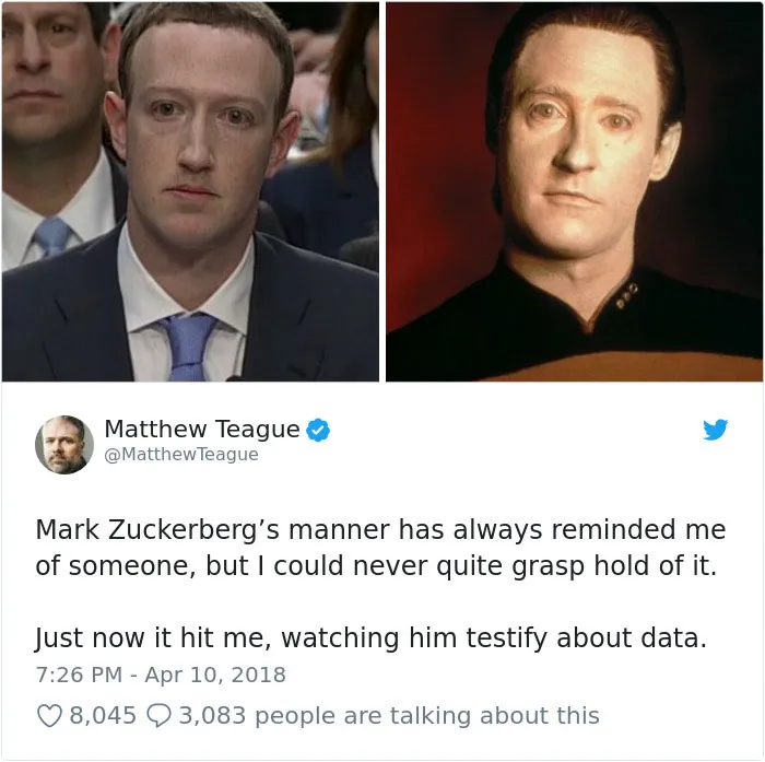58 Hilarious Ways The Internet Trolled Mark Zuckerberg Testifying Before Congress