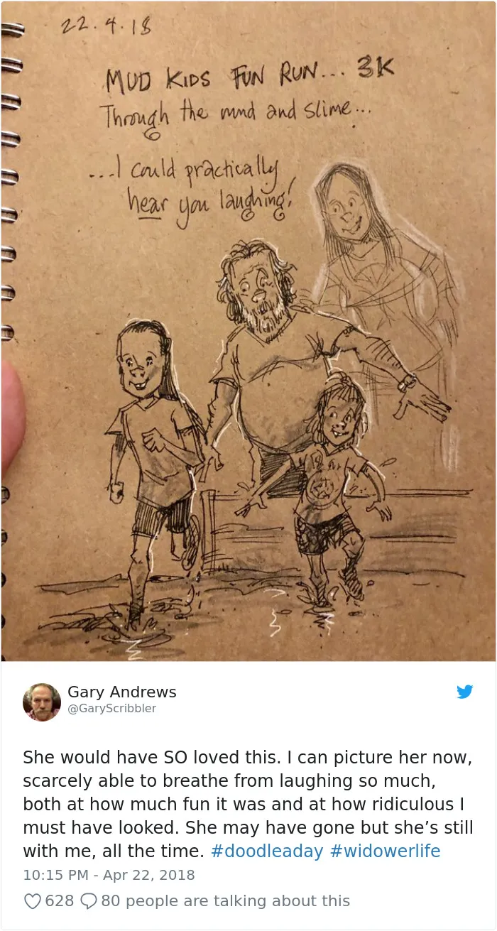 Disney Animator Illustrates Life With Two Children After His Wife Dies, And It Will Break Your Heart