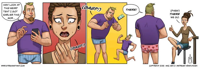 We're A Married Couple Who Illustrate Our Everyday Problems With A Surreal Twist