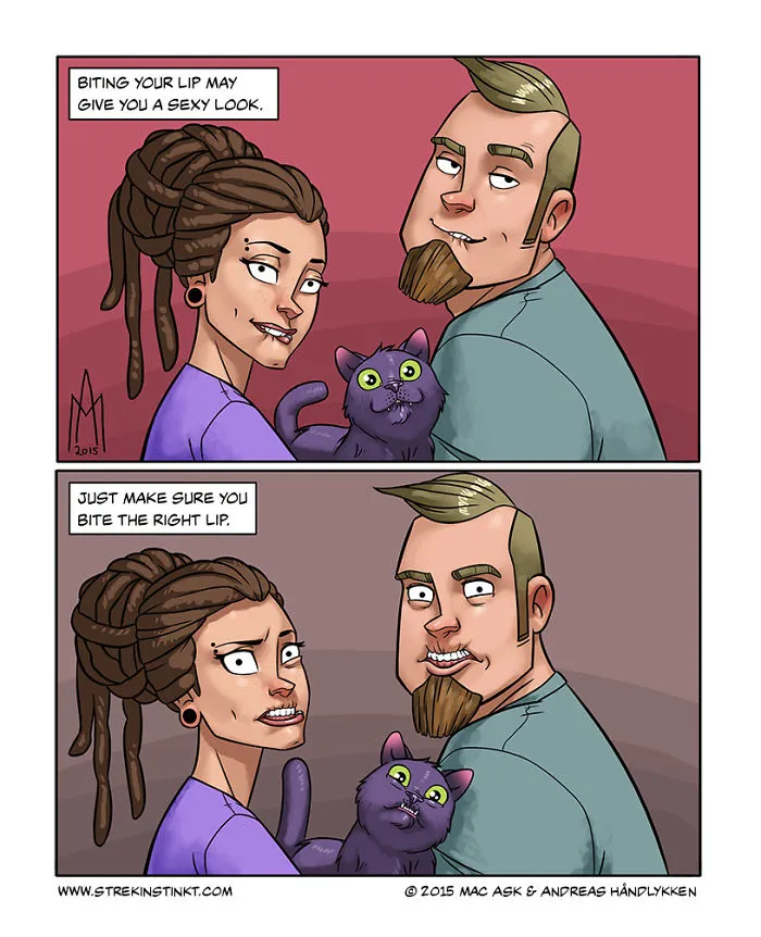 We're A Married Couple Who Illustrate Our Everyday Problems With A Surreal Twist