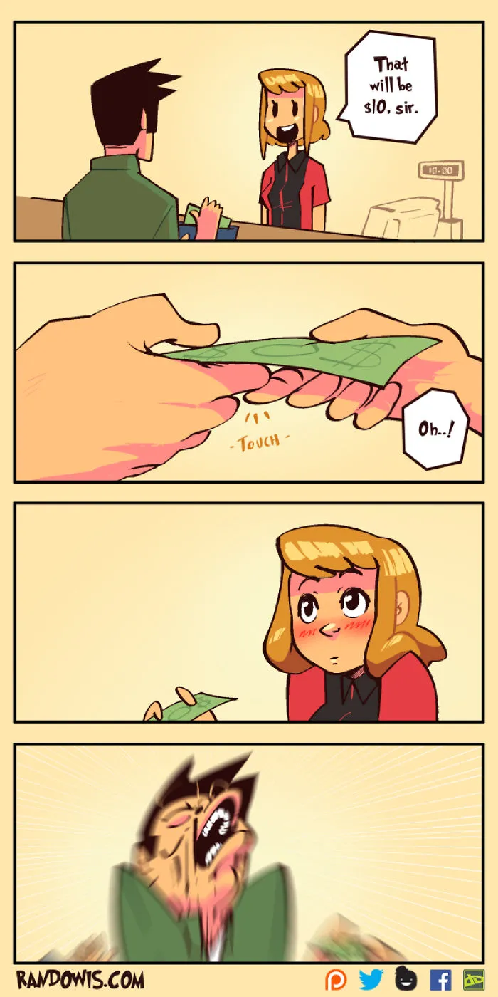 30 Socially Awkward Situations And Funny Random Thoughts That Gained This Artist 100,000 Followers