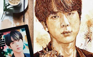 I'm Back At Drawing With Coffee Illustrations Of Bts