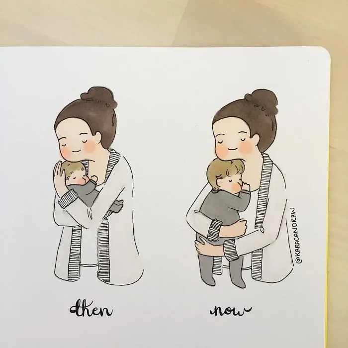 Newborns Are So Tiny Snuggled Up In Your Arms, Then One Year Later They Get So Long And Big. And Yet, They Still Manage To Fit Perfectly In Your Arms