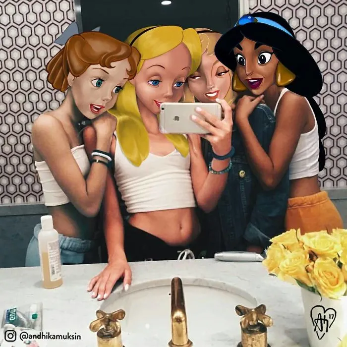 Este artista photoshopea a personajes Disney en fotos de famosos, y nadie esperaba que encajaran tan bien